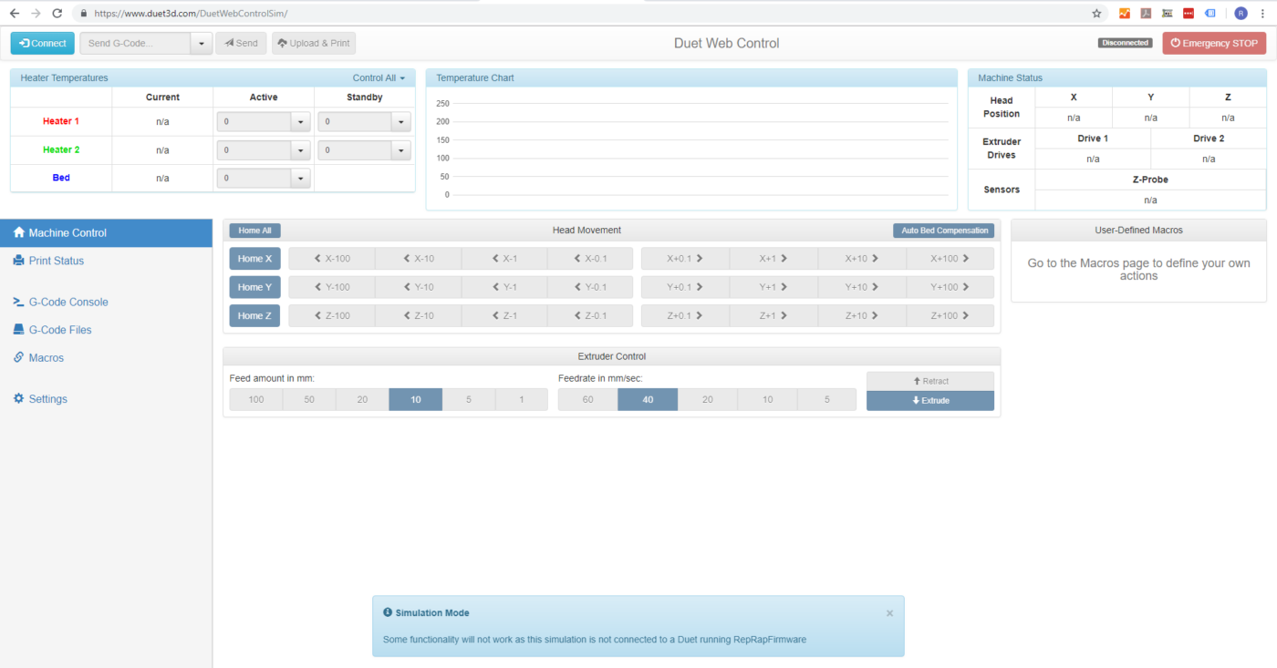 Duet Web Control