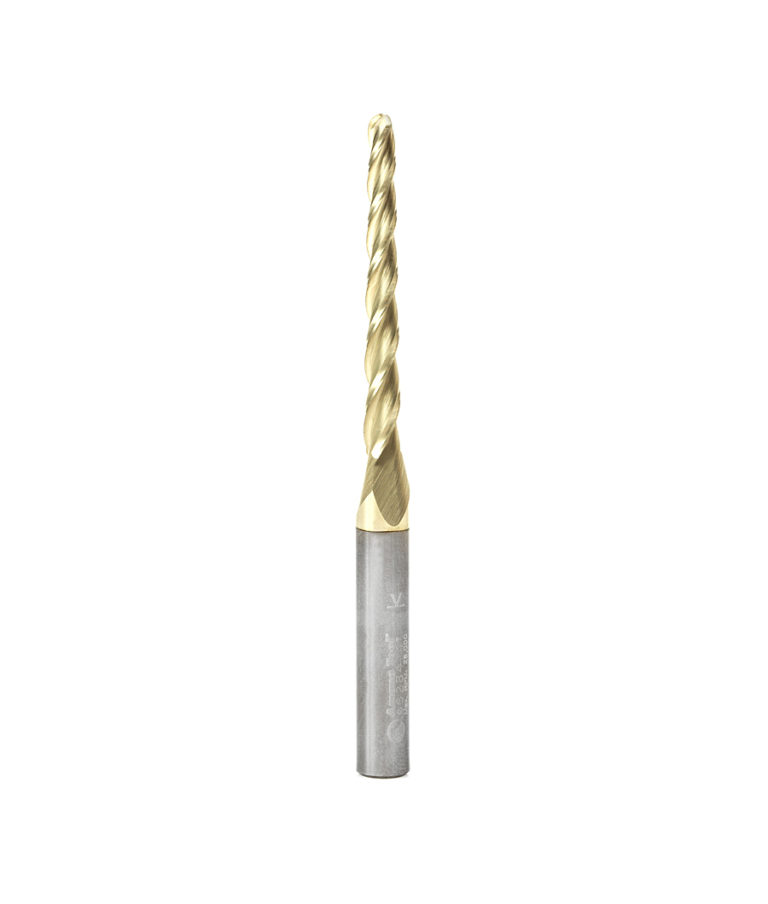 Amana Tool Amana Tool 46284 Solid Carbide CNC Tapered UpCut Ball End Spiral Router Bit