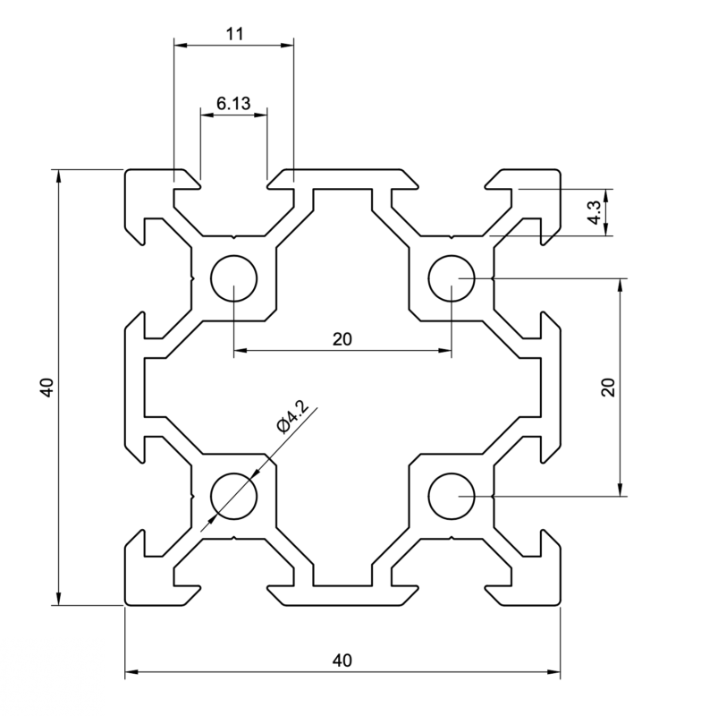 2024 t slot aluminum extrusion cad