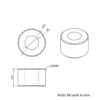 Technical Drawing Of Aluminium Spacer - 5mm - 1/4
