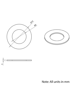 Technical Drawing Of Precision Shim - 10mm - 0.5mm