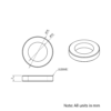 Technical Drawing Of Aluminium Spacer - 10mm - 3mm