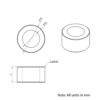 Technical Drawing Of Aluminium Spacer - 10mm - 9mm