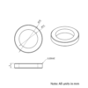 Technical Drawing Of Aluminium Spacer - 12mm - 3mm