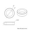 Technical Drawing Of Aluminium Spacer - 12mm - 5mm