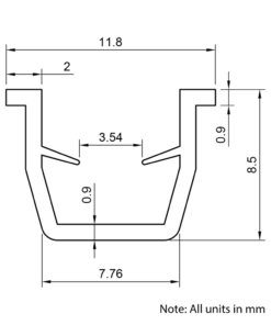Technical Drawing Of Panel Seal - 30 Series