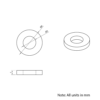 Technical Drawing Of Precision Shim - 3mm - 1mm