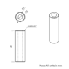 Technical Drawing Of Aluminium Spacer - 3mm - 20mm