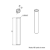 Technical Drawing Of Aluminium Spacer - 3mm - 40mm