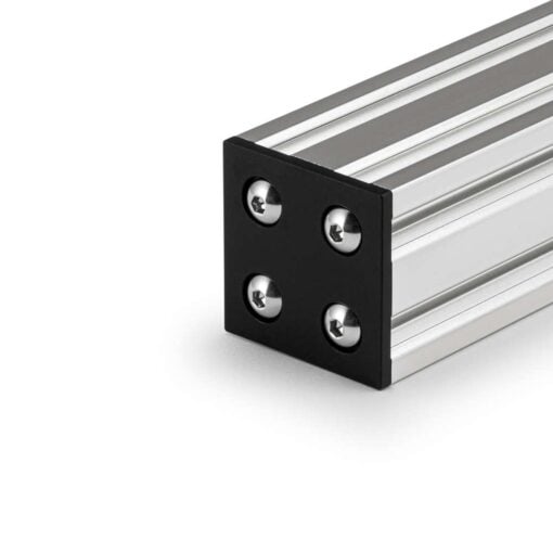 Aluminium End Cap - 20 Series - 40x40 - With Fixings On The End Of Aluminium Extrusion