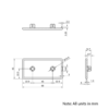 Technical Drawing Of Plastic End Cap - 45 Series - 45x90
