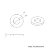 Technical Drawing Of Precision Shim - 4mm - 1mm