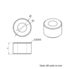 Technical Drawing Of Aluminium Spacer - 4mm - 5mm