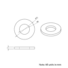 Technical Drawing Of Precision Shim - 5mm - 1mm