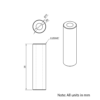 Technical Drawing Of Aluminium Spacer - 5mm - 35mm