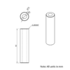 Technical Drawing Of Aluminium Spacer - 5mm - 40mm