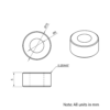 Technical Drawing Of Aluminium Spacer - 5mm - 5mm
