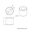 Technical Drawing Of Aluminium Spacer - 5mm - 9mm