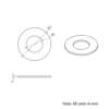 Technical Drawing Of Precision Shim - 6mm - 0.5mm