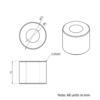 Technical Drawing Of Aluminium Spacer - 6mm - 10mm