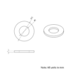 Technical Drawing Of Precision Shim - 6mm - 1mm