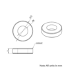 Technical Drawing Of Aluminium Spacer - 6mm - 3mm