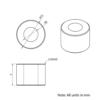 Technical Drawing Of Aluminium Spacer - 6mm - 9mm
