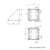 Technical Drawing Of Corner Bracket - 40 Series - 80x80 - With Cover Cap