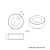 Technical Drawing Of Aluminium Spacer - 8mm - 5mm