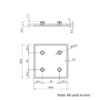 Technical Drawing Of Plastic End Cap - 45 Series - 90x90