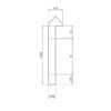 Technical Drawing of Aluminium Extrusion Profile - MotionRail (OpenRail) - Black - Cut To Size