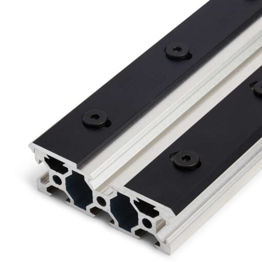 2 x MotionRails fixed to a piece of 20x60 T/V-Slot Extrusion