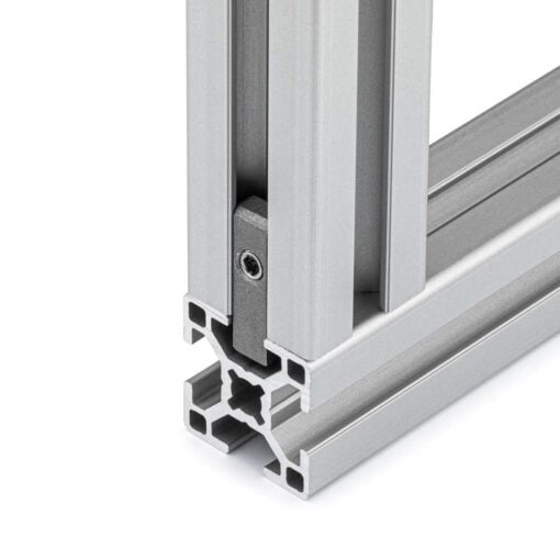 Heavy Duty Inner Link Connector - Butt - Inside - 30 Series - With Fixings Joining Aluminium Extrusion