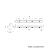 Technical Drawing Of Heavy Duty Inner Link Connector - Profile - 30 Series - With Fixings