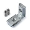 1 x Heavy Duty Inner Link Connector - Butt - Inside - 40 & 45 Series - With Fixings