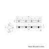 Technical Drawing Of Heavy Duty Inner Link Connector - Profile - 40 & 45 Series - With Fixings