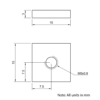Technical Drawing Of Flat Nut - T-Slot - 30 Series - M5