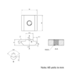 Technical Drawing Of Slide In Nut - T-Slot - 30 Series - M5