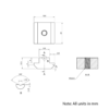 Technical Drawing Of Slide In Nut - T-Slot - 40 & 45 Series - M5 - Stainless Steel