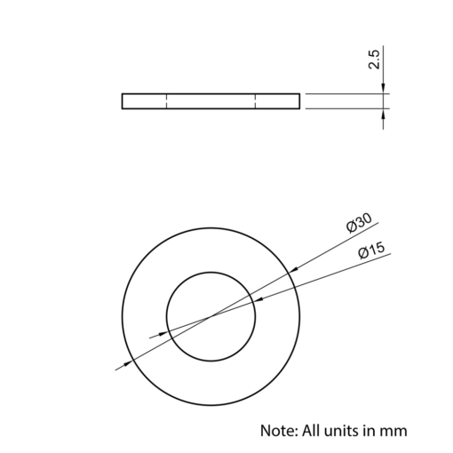 Technical Drawing Of Panel/Slot Washer - M14