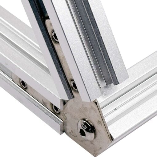 Inner Link Connector - Angle - 60 Degree - With Fixings Joining Aluminium Extrusion