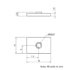 Technical Drawing Of Flat Nut - T/V-Slot - 20 Series - M3