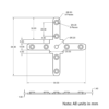 Technical Drawing Of Inner Link Connector - Multiway - 4 Way - With Fixings