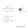 Technical Drawing Of Spring Ball Loaded Nut - T/V-Slot - 20 Series - M3