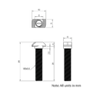 Technical Drawing of Drop In Bolt - T/V-Slot - 20 Series - M5 - 25mm
