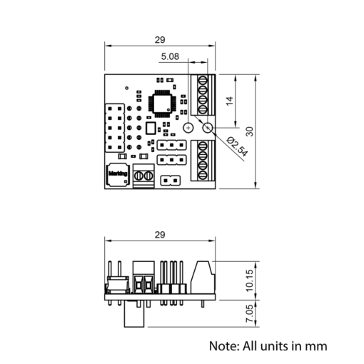 Technical Drawing Of Duet 3 ADC Daughter Board