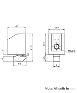 Technical Drawing Of Panel Bracket - 20 Series