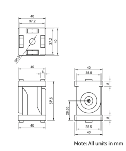 Technical Drawing Of Pivot Joint - 40 Series