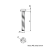 Technical Drawing Of Pan Head Polyfix Plastic Self Tapping Screw - 4mm - 25mm