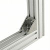Corner Bracket - 40 Series - 80x80 - With Fixings Joining Aluminium Extrusion